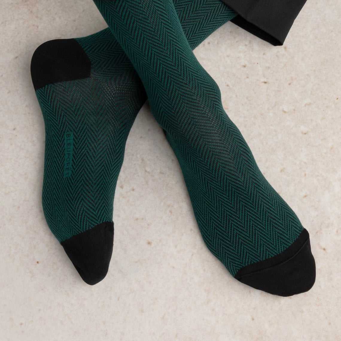 BLF 7047 Mercerised Cotton Socks with Herringbone Pattern