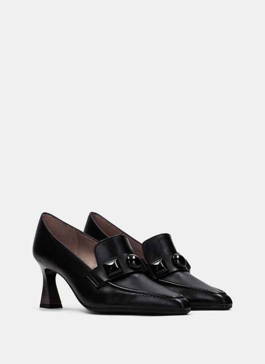 HSP 1353-280 BLACK HEEL LOAFER