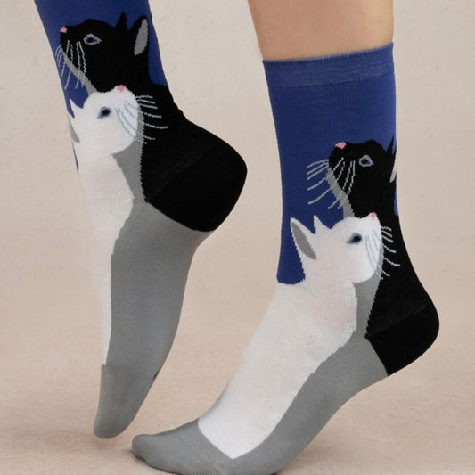 BLF 6438 Cats Pattern Socks